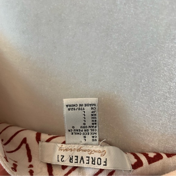 Forever 21 Printed Geometric Side Button Front Linen Rayon Blend Mini Dress - Picture 4 of 12